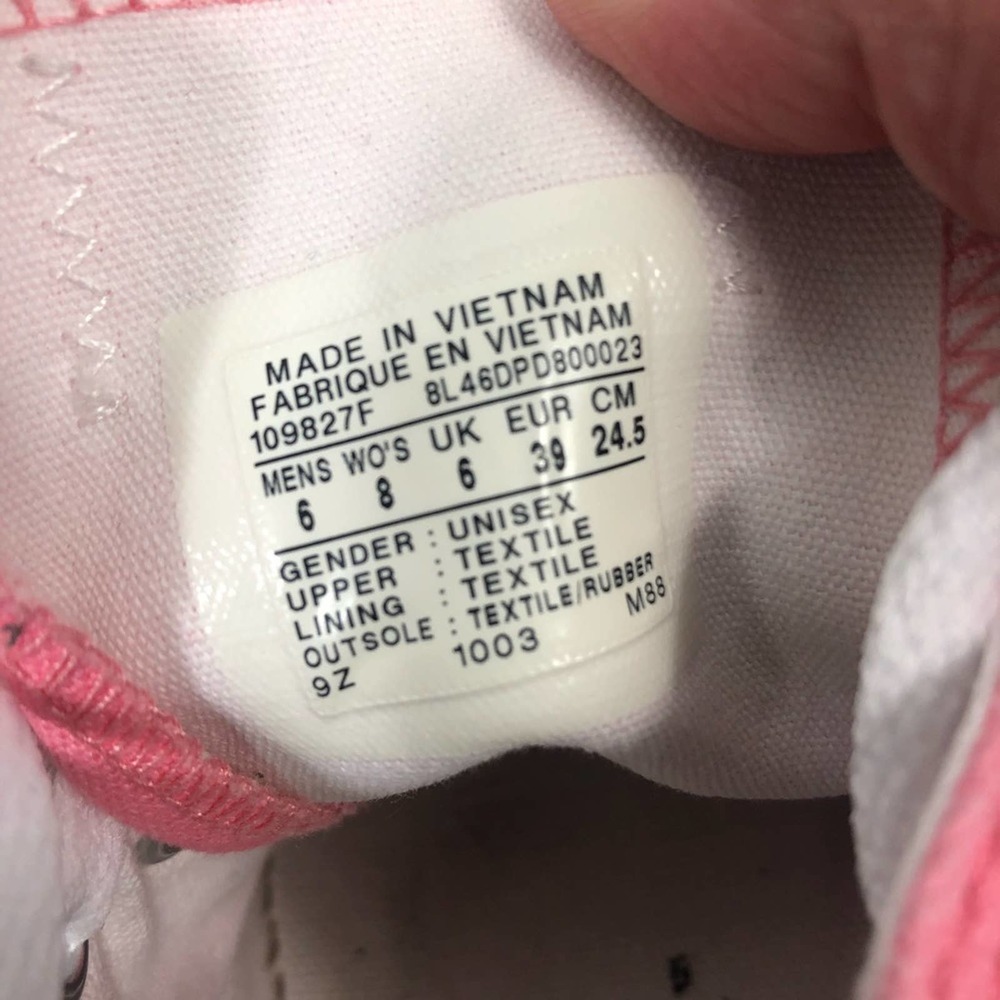 SOLD Converse 109827F Low Top Sneakers Pink Size 8 - Picture 4 of 8